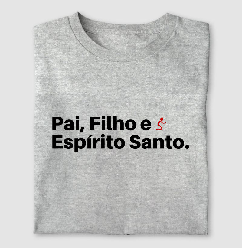 Camiseta Masculina Pai, Filho e Espírito Santo – Moda Cristã com Estilo e Propósito | Semeador Store