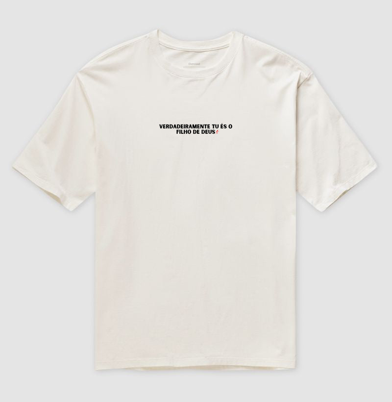 Camiseta Gospel Oversized "Tú és o Filho de Deus" – Fé com Estilo Cristão Streetwear | Semeador Store