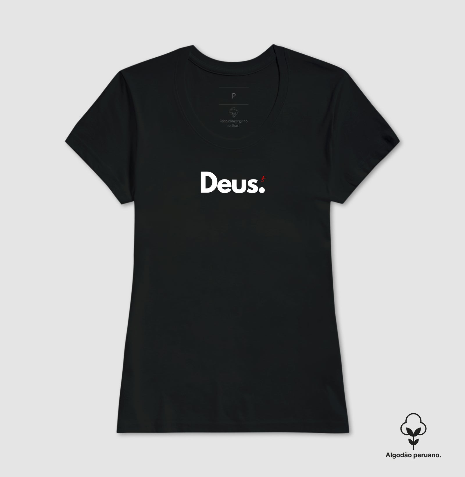 Camiseta Feminina "Deus" – Fé e Estilo com Algodão Peruano Premium | Semeador Store