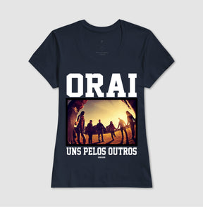 Camiseta Cristã Feminina – “Orai” com Estilo e Fé em Cada Detalhe | Semeador Store