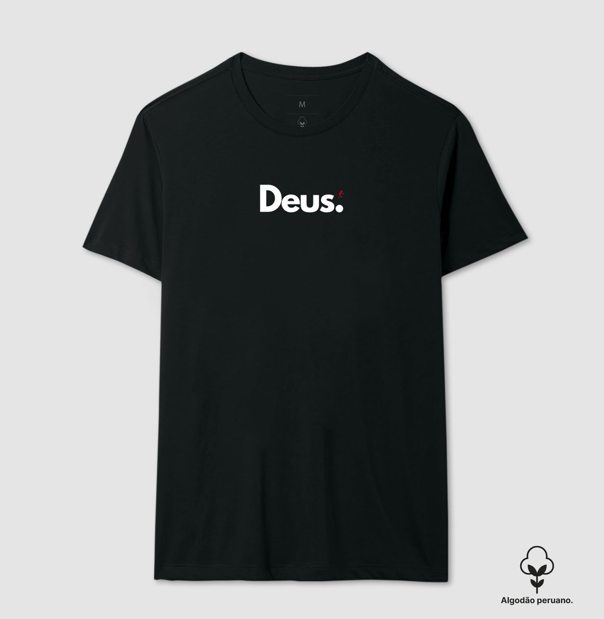 Camiseta Cristã Masculina Deus – Fé e Estilo com Algodão Peruano Premium | Semeador Store
