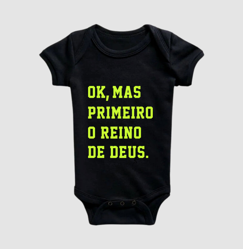 Body Infantil Cristão Reino – Fé com Conforto para os Primeiros Meses | Semeador Store