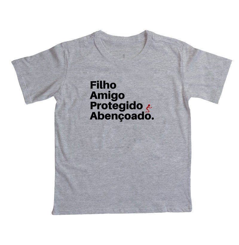 Camiseta Infantil Abençoado