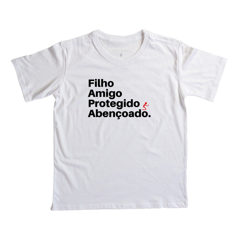 Camiseta Infantil Abençoado