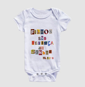 Body Infantil Cristão Filhos São Herança do Senhor – Fé com Conforto para os Primeiros Meses | Semeador Store