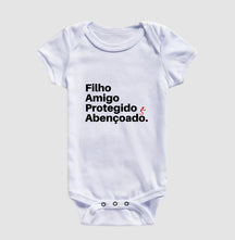 Body Infantil Cristão "Abençoado" – Fé com Conforto para os Primeiros Meses | Semeador Store