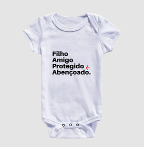 Body Infantil Cristão "Abençoado" – Fé com Conforto para os Primeiros Meses | Semeador Store