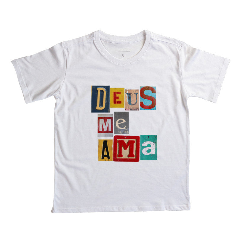 Camiseta Infantil Deus me ama