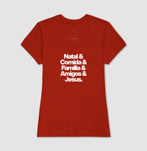 Camiseta Feminina Natalina