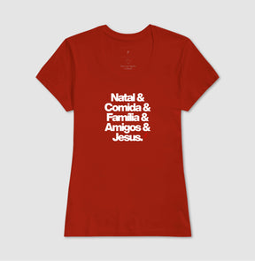 Camiseta Feminina Natalina