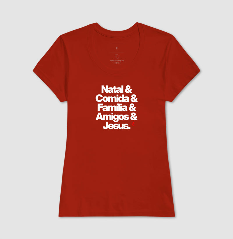 Camiseta Feminina Natalina