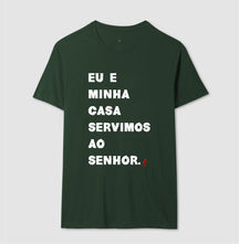 Camiseta Masculina Eu e Minha Casa – Moda Cristã com Estilo e Propósito | Semeador Store