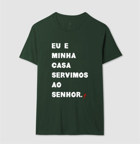 Camiseta Masculina Eu e Minha Casa – Moda Cristã com Estilo e Propósito | Semeador Store