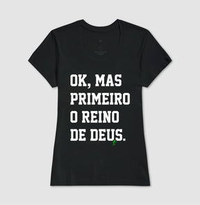 Camiseta Cristã Feminina – “Reino” com Estilo e Fé em Cada Detalhe | Semeador Store