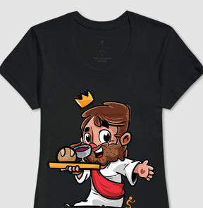 Camiseta Cristã Feminina – “A Ceia” com Estilo e Fé em Cada Detalhe | Semeador Store