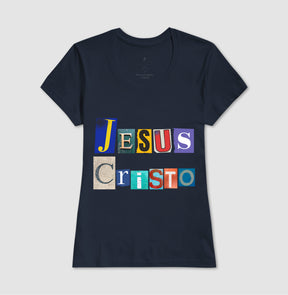 Camiseta Cristã Feminina – “Jesus Cristo” com Estilo e Fé em Cada Detalhe | Semeador Store