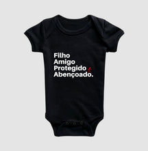 Body Infantil Cristão "Abençoado" – Fé com Conforto para os Primeiros Meses | Semeador Store