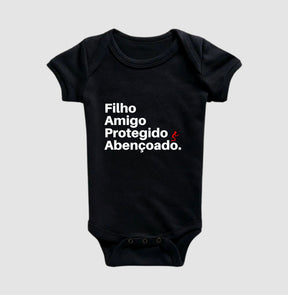 Body Infantil Cristão "Abençoado" – Fé com Conforto para os Primeiros Meses | Semeador Store