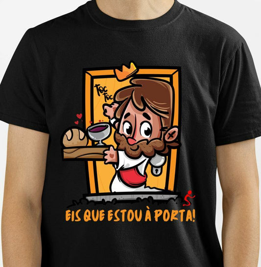 Camiseta Clássica Jesus está à porta