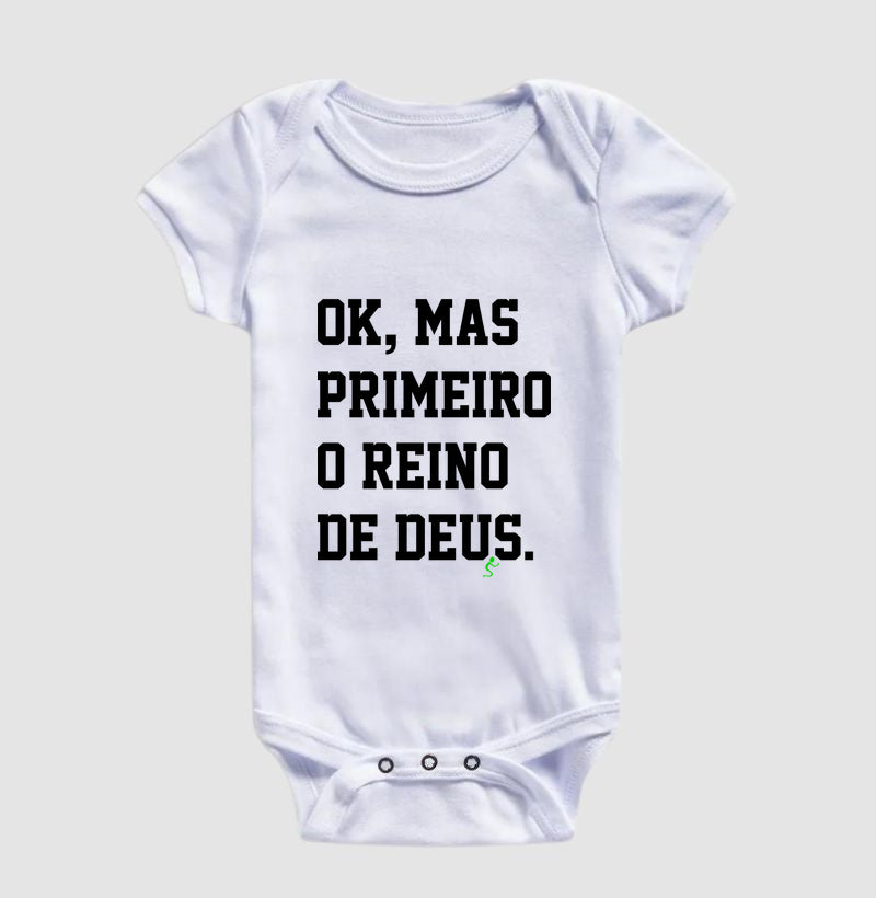 Body Infantil Cristão Reino – Fé com Conforto para os Primeiros Meses | Semeador Store
