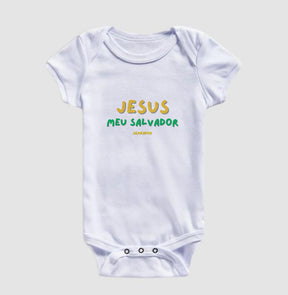 Body Infantil Cristão Jesus meu Salvador – Fé com Conforto para os Primeiros Meses | Semeador Store