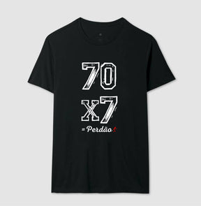 Camiseta Masculina Perdão 70x7 – Moda Cristã com Estilo e Propósito | Semeador Store