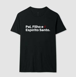 Camiseta Masculina Pai, Filho e Espírito Santo – Moda Cristã com Estilo e Propósito | Semeador Store