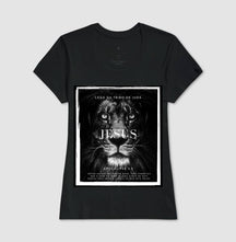 Camiseta Cristã Feminina – “Leão da tribo de Judá” com Estilo e Fé em Cada Detalhe | Semeador Store