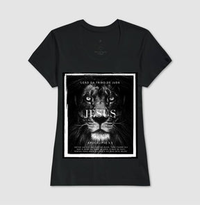 Camiseta Cristã Feminina – “Leão da tribo de Judá” com Estilo e Fé em Cada Detalhe | Semeador Store