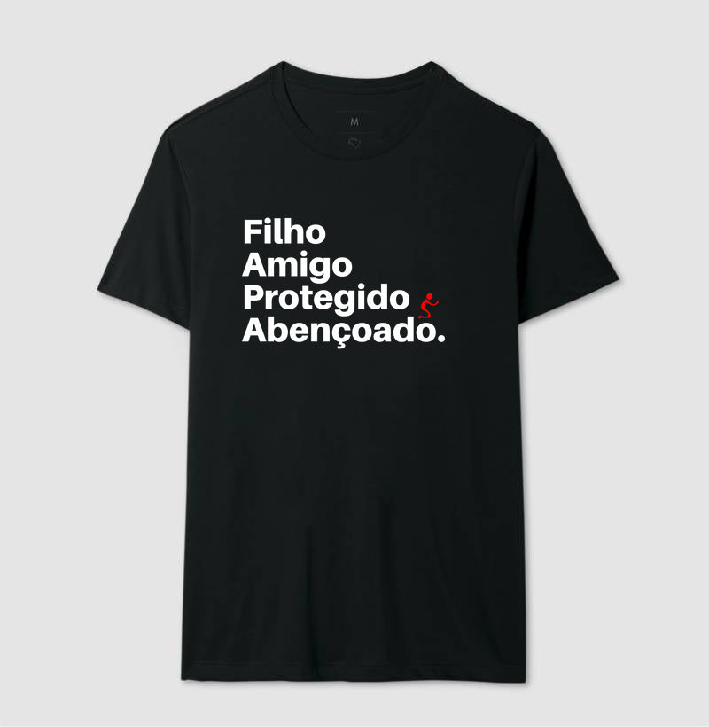 Camiseta Masculina Abençoado – Moda Cristã com Estilo e Propósito | Semeador Store