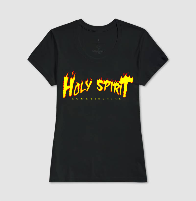 Camiseta Cristã Feminina – “Holy Spirit” com Estilo e Fé em Cada Detalhe | Semeador Store