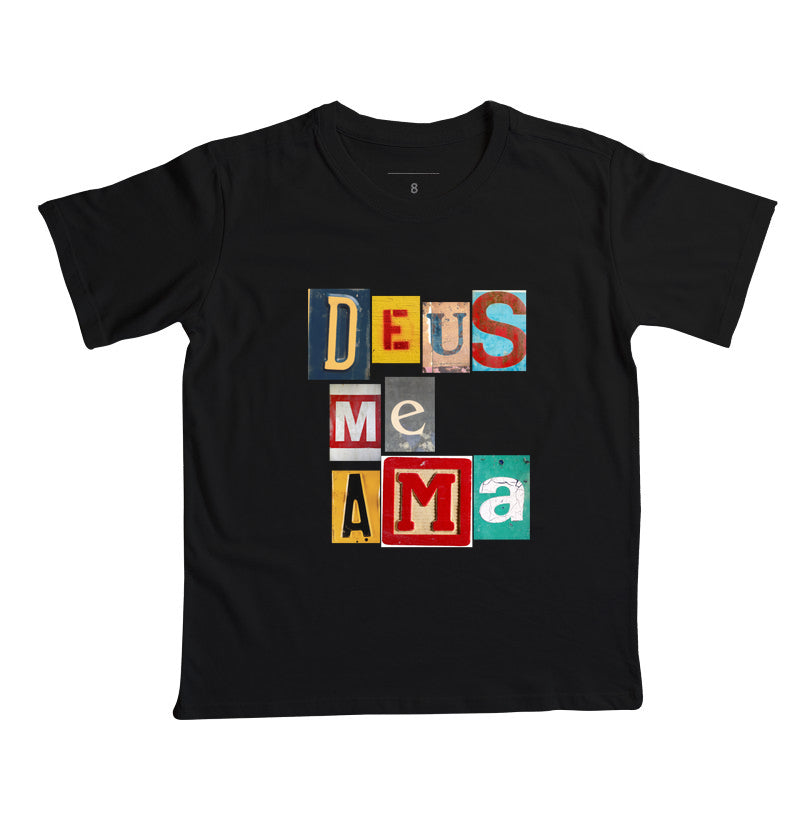 Camiseta Infantil Deus me ama