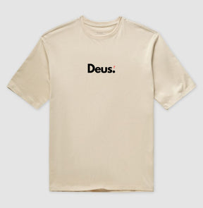 Camiseta Gospel Oversized "Deus" – Fé com Estilo Cristão Streetwear | Semeador Store