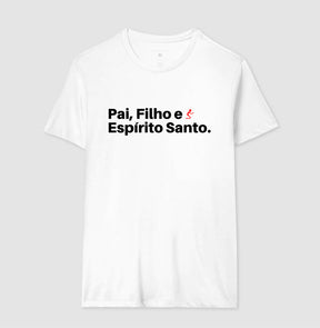 Camiseta Masculina Pai, Filho e Espírito Santo – Moda Cristã com Estilo e Propósito | Semeador Store