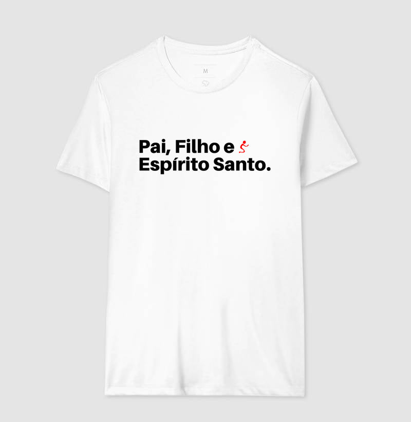 Camiseta Masculina Pai, Filho e Espírito Santo – Moda Cristã com Estilo e Propósito | Semeador Store