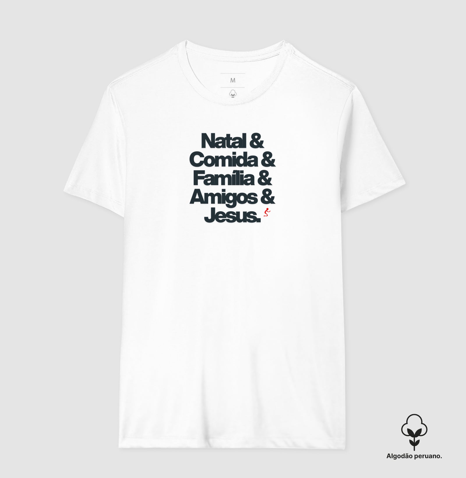 Camiseta Masculina Algodão Peruano Natalina
