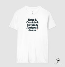 Camiseta Masculina Algodão Peruano Natalina