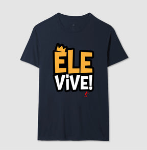 Camiseta Masculina Ele vive – Moda Cristã com Estilo e Propósito | Semeador Store