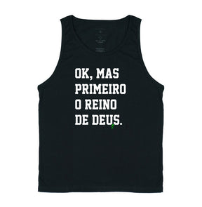 Camiseta Regata Cristã Reino – Fé com Estilo Leve e Confortável | Semeador Store