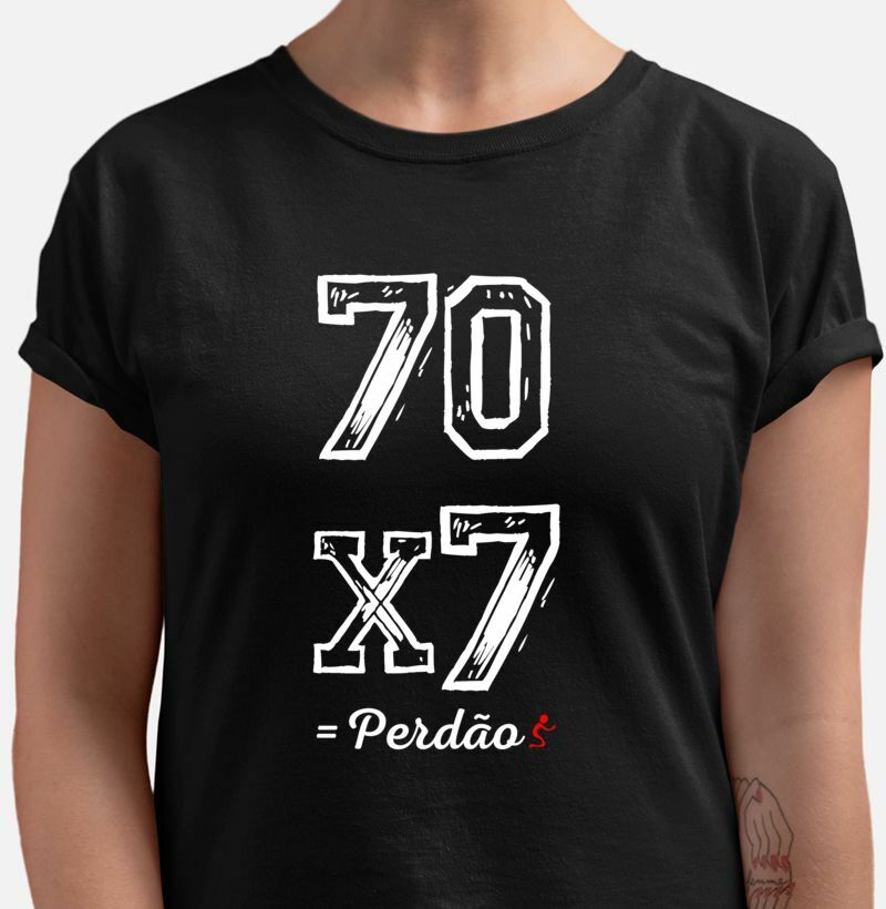 Camiseta Feminina Perdão 70x7