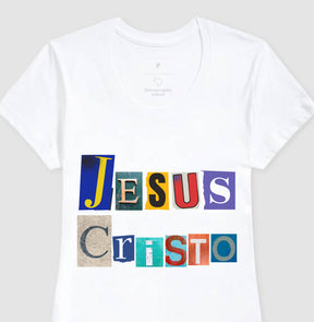 Camiseta Cristã Feminina – “Jesus Cristo” com Estilo e Fé em Cada Detalhe | Semeador Store