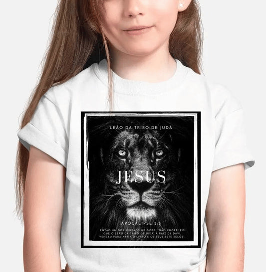 Camiseta Infantil Leão Da Tribo de Judá