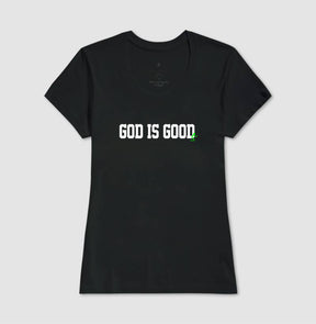 Camiseta Cristã Feminina – “God is good” com Estilo e Fé em Cada Detalhe | Semeador Store