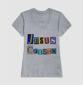 Camiseta Cristã Feminina – “Jesus Cristo” com Estilo e Fé em Cada Detalhe | Semeador Store