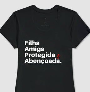 Camiseta Cristã Feminina – “Abençoada” com Estilo e Fé em Cada Detalhe | Semeador Store