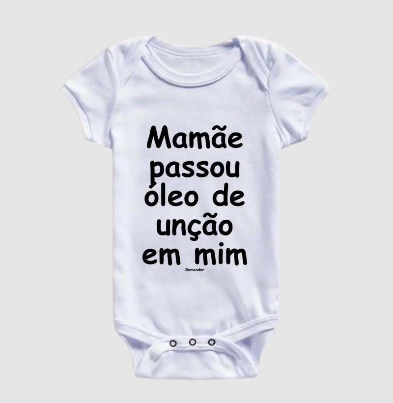 Body infantil Cristão - Óleo de unção - Fé com Conforto para os Primeiros Meses | Semeador Store
