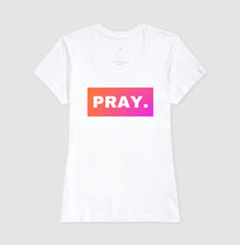 Camiseta Cristã Feminina – “Pray” com Estilo e Fé em Cada Detalhe | Semeador Store