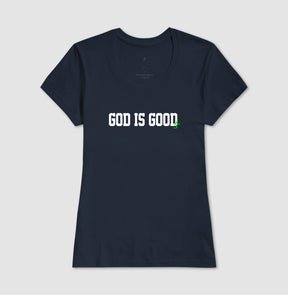 Camiseta Cristã Feminina – “God is good” com Estilo e Fé em Cada Detalhe | Semeador Store