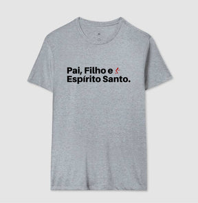 Camiseta Masculina Pai, Filho e Espírito Santo – Moda Cristã com Estilo e Propósito | Semeador Store