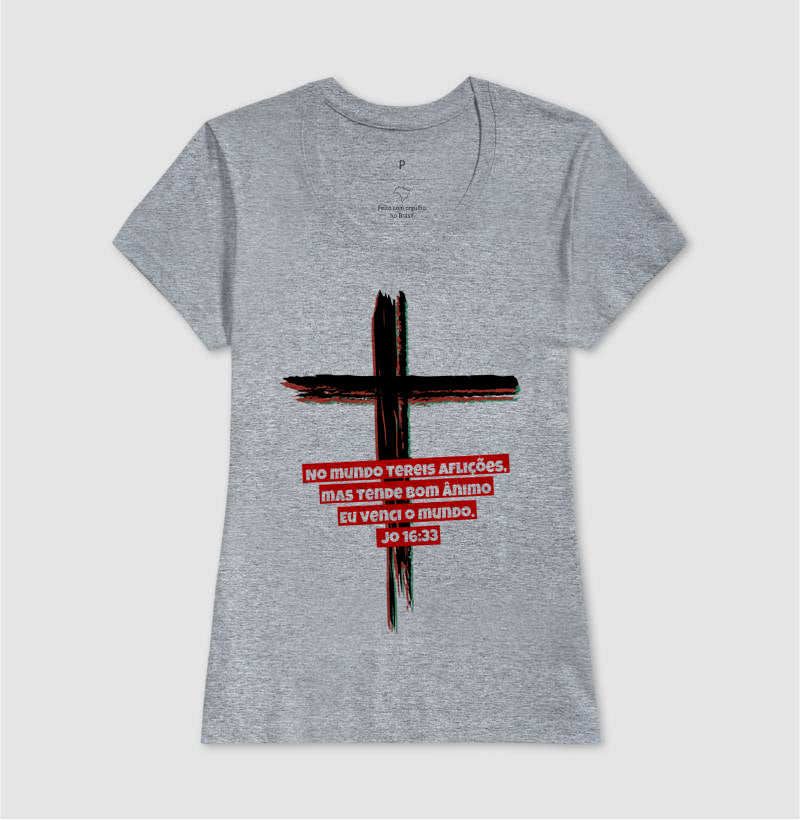 Camiseta Cristã Feminina – “Cruz” com Estilo e Fé em Cada Detalhe | Semeador Store